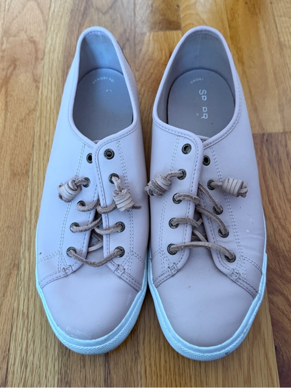 SPERRY Women’s Blush Pink Crest Vibe Leather Sneakers Size 12